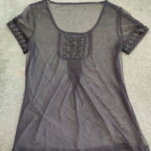 COPY - Pretty sheer top with cute beading